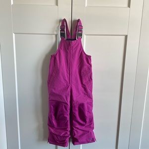 Lands’End Girls’ Snow bibs ski snowboard Winter play warm Size 4 warm & cozy
